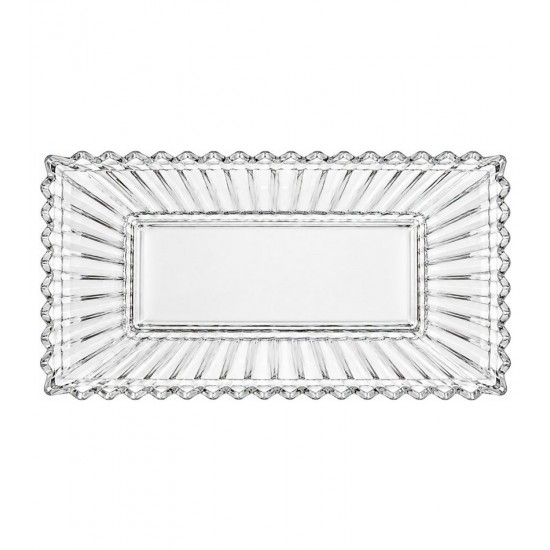 Bandeja De Vidro Adely Decor 38 x 17,5 x 3,5cm